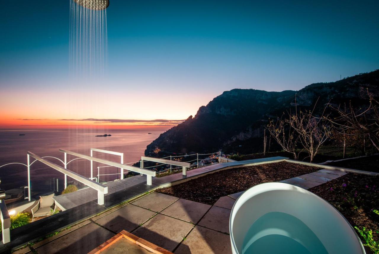 Villa La Tagliata Spectacular Jacuzzi Tub Amazing View And Private Parking Garage Positano Exterior photo