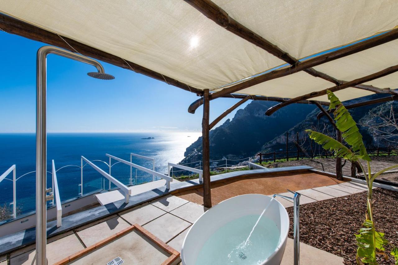 Villa La Tagliata Spectacular Jacuzzi Tub Amazing View And Private Parking Garage Positano Exterior photo